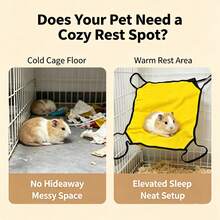 1pc Reversible Cat Hammock, Soft & Breathable Hanging Swing Bed With Adjustable Hooks, Washable Pet Hanging Bed, Suitable For Kittens And Small Animals, All Season - 50x40cm - View 8