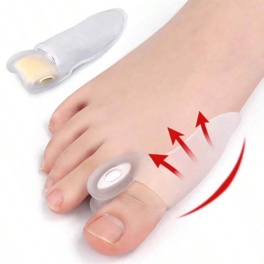 1 Set Of Big Toe Separators, Soft And Adjustable Spacer Pads - Clear - View 1