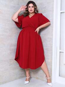 Plus Size Dresses - Redwood - View 1