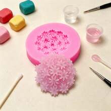 3pcs 3D Flower Shape Silicone Molds, DIY Decorative Accessories, Suitable For Handmade Arts And Crafts, Easy Release, Reusable, Non-Food Contact - Multicolor - View 4
