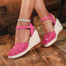 Women Wedges & Platform - 玫紅色 - 查看 3