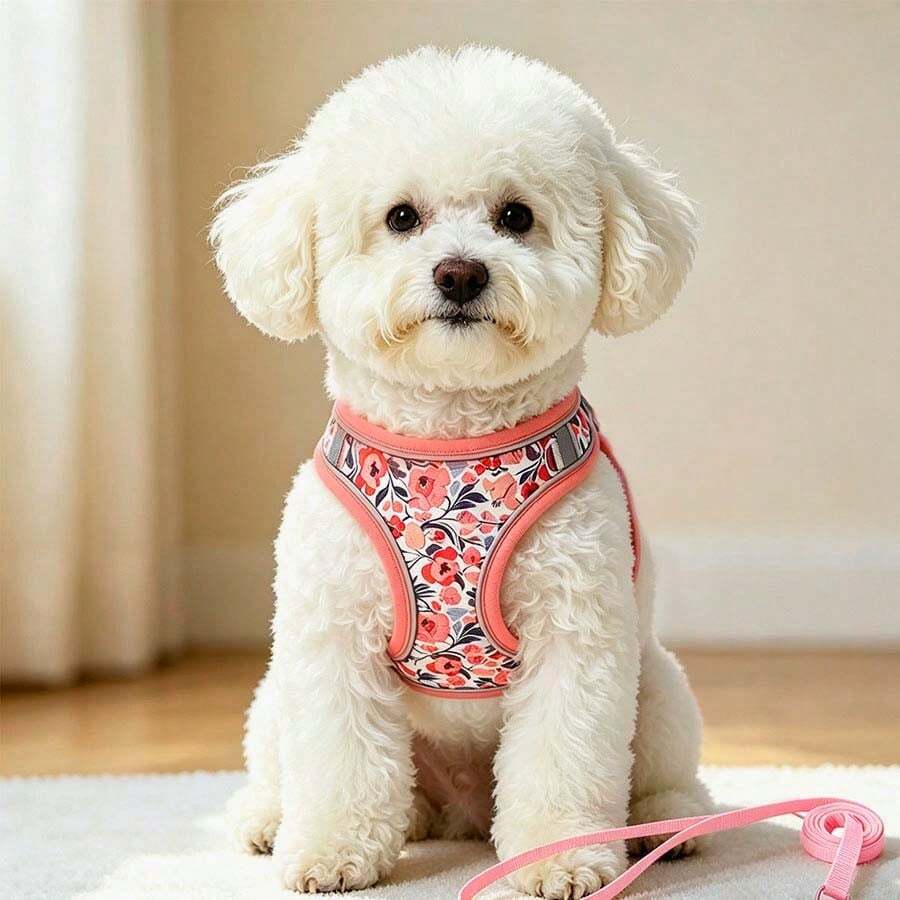 Dog Harness And Leash Set, Easy-Wear Dog Chest Strap Harness, Suitable For Walking, Running, Training Dogs, Cats, Rabbits And Other Pets, Adjustable Reflective Dog Vest Harness - Multicolor - View 1