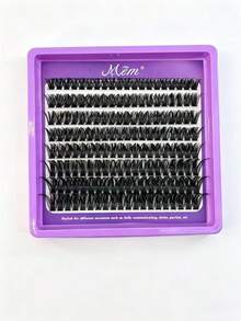 112pcs D-Curl Single Lash Extensions, Long-Lasting, Lightweight & Long, Suitable For Home DIY Beginners, Portable Travel Pack, Soft & Voluminous, Mixed Design, Enhances Eyes, Easy To Use, Perfect For Stage/Daily/Cosplay/Photography/DIY Eye Makeup - D - View 8