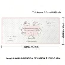 1pc Pink Girl Leather Mouse Pad, Large XXL Cute Angel Non-Slip Cute Girl Desktop Decor, PC Gamer Laptop Keyboard Office Accessories, Leather Desk Mat, Suitable For Office, Home, Workbench And Gaming - View 11