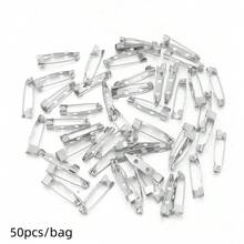 50pcs Iron Perforated Brooch Pins With Safety Clasp, Corsage Base Pins With Lock Head, Tie Pin, DIY Corsage Badge Hair Accessory Base, Jewelry Making Supplies - Brooch Base - View 44