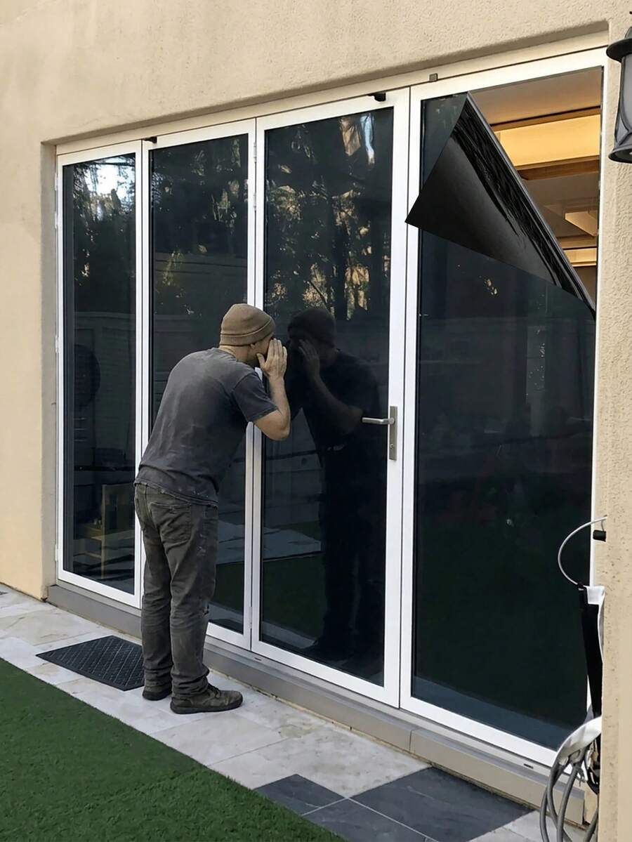 One-Way Privacy Window Film, 100% UV Protection Heat Insulation Glass Film, Car Window Film, Suitable For Home, Building, Commercial, Office Decoration Film
