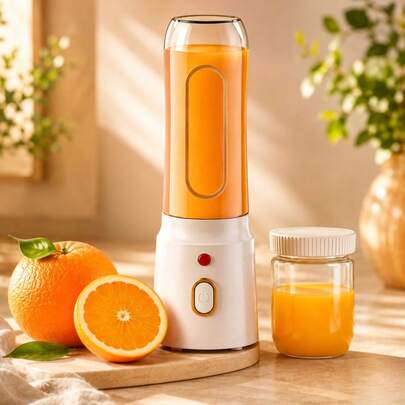 Mini Liquidificador Portátil com Copo | Recarregável USB 10 Lâminas para Sucos de Frutas Vitaminas e Smoothies