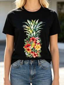 Women T-Shirts - 黑色 - 查看 12