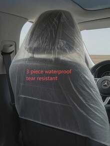 1/3/4/6/8/10pcs Disposable Safety Seat Covers, Transparent Dustproof Waterproof Stain-Resistant Universal Protective Film, Suitable For Cars, Trucks And Various Safety Seats, Lightweight Foldable, High-Quality PE Material - Multicolor - View 14