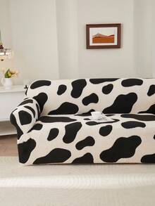 1PC Black & White Classic Carved Milk Pattern Cationic Sofa Cover, High Elasticity Full Coverage Anti-Dirt Anti-Dust Sofa Protector, Living Room Old Sofa Renewal, Machine Washable & Dry Cleanable, Suitable For 1/2/3/4 Seater Sofas, Autumn/Winter Style - Multicolor - View 6