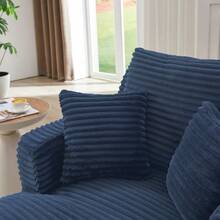 Sofa Bed Mattress - Blue + Corduroy + 1-seater - View 6