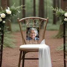 Reserved Memorial Sign, Personalized Memorial Plaque, In Loving Memory Wedding Decor, Sympathy Gift, Memorial Acrylic Wedding Sign - Multicolor - View 8