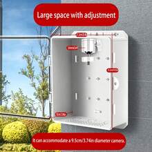 1‑2Pcs White Waterproof Junction Box With Cover, ABS Plastic Shell With Stainless Steel Lock, Outdoor Weatherproof Electrical Enclosure - Multi-color - View 3