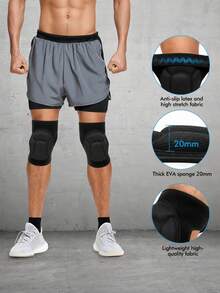 Shock-Absorbing Foam Knee Pads Sports Protection Non-Slip Knee Brace For Sports Ground Dance Studio Ski Resort For Women And Men Ergonomic Compression Sock Cycling Support Joint Protection Gym Accessories Hiking Essentials Workout Sets Women - Multicolor - View 8