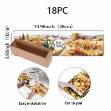 1pc Thanksgiving Pumpkin Pattern Rubber Faucet Splash Guard, Bathroom Faucet Splash Mat, Mud Guard, Moisture-Proof Anti-Slip Faucet Pad, Kitchen Countertop Accessory. Protect Your Kitchen Countertop. - Multicolor - View 11