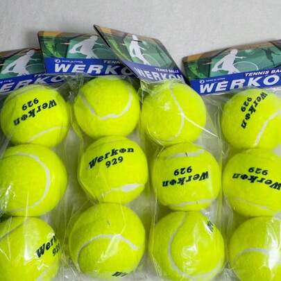 12pcsTennis Training Bag, Pressure-Free High Elasticity Design Ideal For Beginner Sports Practice & Daily Exercise GDVJ