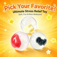 1pc Transparent Non-Bouncing Stress Ball, Clear Squeeze Toy, Pocket Size Decompression Toy, Suitable For Office Study Room Daily Stress Relief, Small Holiday Gift - Multicolor - View 6