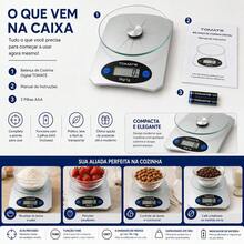 Balança Digital de Cozinha 5Kg Vidro Temperado - Multicolorido - Visão 9