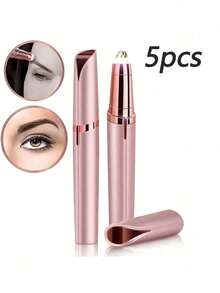 AXH. Women's Electric Eyebrow Trimmer, Eyebrow Shaping Pen, Facial Hair Remover, Automatic Eyebrow Razor, Pocket Knife - Rose Gold - View 12