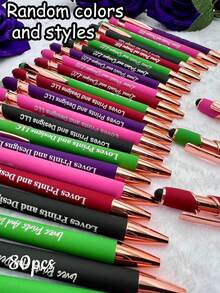 Mixed Color Motivational Quotes Retractable Ballpoint Pens Large Capacity Set (50/80/100pcs) - Back To School Clickable Writing Pens, Creative Gift, Suitable For Teachers And Students Office Signature Pens - Metal Ball - View 8
