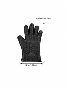 1pc Silicone Heat Resistant Glove, High Temperature Resistant Anti-Scald Anti-Slip Baking Heat Insulating Glove, Waterproof Stain-Resistant Easy To Clean, Multi-Functional Heat Insulating Protective Glove For Home Cooking, Oven Removal, BBQ Grilling, Housework Cleaning And Maintenance - A - View 4