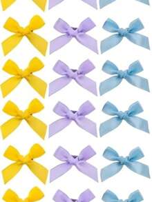 60/30pcs Girls Fashion Ribbon Bow Hair Clips Y2K Colorful Small Bow Hair Accessories Side Clips For Braided Hair, Versatile Daily Hair Clips For Teen Girls, Back To School Gift - Multicolor - View 3