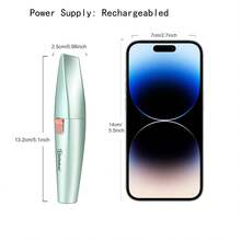 Hatteker 1pc 2-In-1 Electric Eyebrow Trimmer For Women, Portable Eyebrow Shaver And Trimmer, USB Rechargeable Lipstick-Shaped Hair Remover - View 4