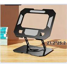 New Carbon Steel Tablet Stand 360° Height Adjustable Rotating Folding Portable Metal Stand - A - View 11