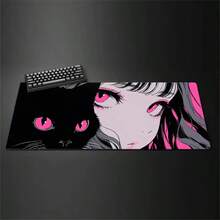 Anime Girl Extra Large Mouse Pad, Game Table Pad, Large Keyboard Pad, Washable, Rubber Anti Slip Bottom, Gift Mouse Pad, Desktop Protection Pad, Study Table Pad, Multiple Sizes Available, Computer Keyboard Pad, Laptop Pad - View 3