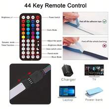 RGB Led Light For Room APP Control With 44-Key Remote Flexible Lamp Tape For Room Decoration TV Backlight Diode - Multi-color light - View 5