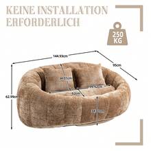 Bean Bag Sofa - Beige Chenille, Comfortable Accent Chair For Home And Outdoor Use - 咖啡棕 - 查看 6
