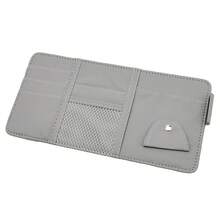 1pc Car Sun Visor Organizer Storage Bag, Multi-Function Sunshade Storage Clip, Car Interior Decoration Storage Cover - Car Storage Clip - View 3