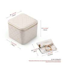 Oirlv Portable PU Leather Jewelry Storage Box, Mini Travel Zipper Jewellery Organizer Case For Rings Earrings Necklaces Bracelets & Home Use - Jewelry Bag - View 8