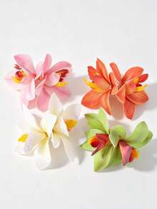 1pc Handmade Flower Hair Clip, Vintage DIY Women's Hair Clip, Daily Hair Accessory, Women's Hair Accessory, Birthday Gift For Friends - Multicolor - View 9