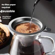 Coffee Filter, Coffee Filter Net, Drip Coffee Maker Set, Paperless Ultra-Fine Mesh Coffee Funnel - One Size Fits All - View 1