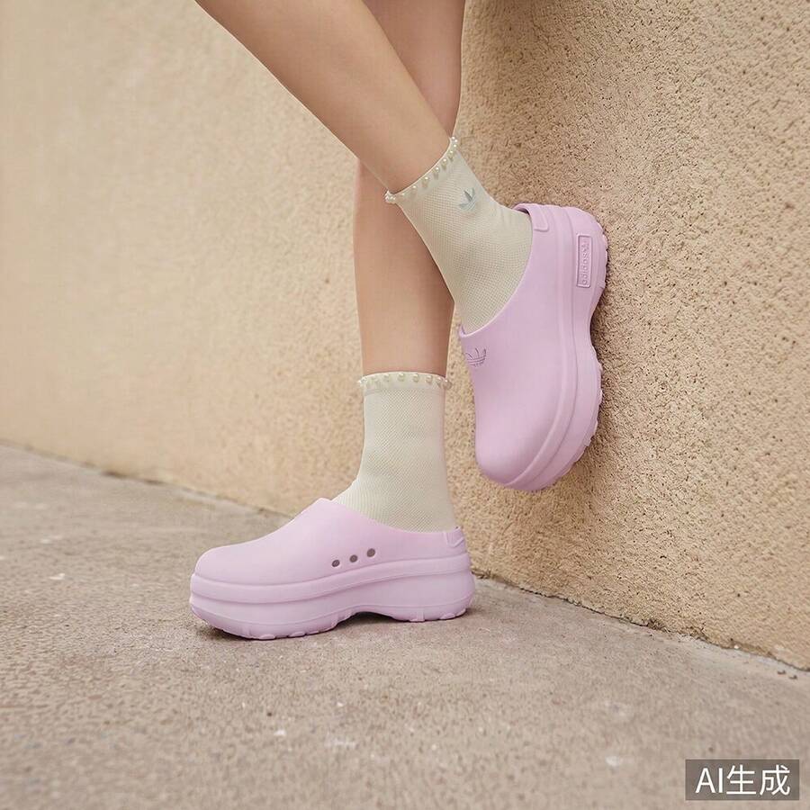 Adidas ADIFOM STAN MULE Sandal Sol Tebal Sepatu Koki Mule IE0480 - Baby Pink - View 1