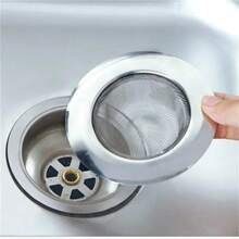 2/5pcs Kitchen Sink Accessories Anti-Clogging Drain Strainer, Kitchen Sink Filter Mesh, Garbage Filter, Sink Basin Filter, Drain Basket, Floor Drain Hair Catcher, Sink Basin Drain Hole Cover Plug - Silvery - View 1