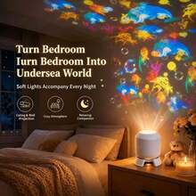 Kids Ocean Projector Night Light Rotatable Underwater Sea Pattern Projection Lamp Bedroom Decor Atmosphere Lamp Birthday Christmas Gift For Children - Multi-color light - View 9