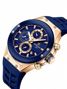 REWARD Men's Quartz Watch Business Fashion Style Calendar Luminous Hands Multi-Functional High Quality Gift Classic Design Stainless Steel Watch Band - Navy Blue - View 10