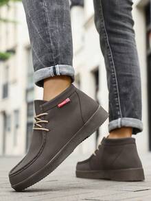 Men's Casual Comfortable Loafers, Business Outdoor Shoes, Men's Commuter Versatile Walking Shoes - Coffee Brown - View 6