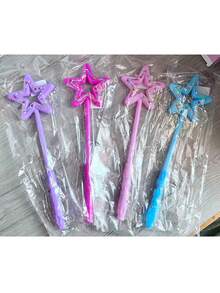 4 Diamond Light-Up Star Wands For Parties - Multicolor - View 2