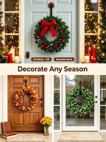 1/2/3/5/6/8/10pcs Multi-Functional Suction Cup Hooks, Suitable For Front Door Wreaths, Glass, Windows And Smooth Surfaces, Ideal For Christmas, Thanksgiving, Halloween Decorations, And Kitchen, Bathroom, Entryway Use - Multicolor - View 6