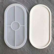 1PC Fashion Silicone Oval Plate Mold, Suitable For DIY Handmade Use - Oval Tray Silicone Mold - View 12