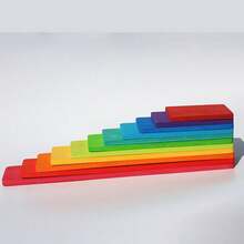 Colorful Stacking Blocks Wooden Rainbow Blocks Children's Arch-Shaped Building Blocks Toy Children's Creative Assembly Blocks Toy For Spatial Imagination And Fine Motor Skills Development Children's Gift - Multicolor - View 22