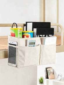2pcs/1pc Multifunctional Dorm Hanging Storage Bag, Fabric Bedside Phone Storage Bag, Upper Bunk Bedside Storage Tool, Student Sundries And Bed Sheet Hanging Basket, Dorm Storage Tool, Bedside Storage Bag, Storage Supplies - Multicolor - View 5