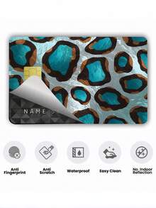 1pc Emerald Green Credit Card Cover Sticker Protective Card Sleeve, Gemstone Style PVC Material Anti-Fingerprint Durable Anti-Scratch Wear-Resistant Skin, Party Birthday Gift, Suitable For Men And Women, Small Chip Card, Bank Card, Credit Card, Transportation Card, Key Card, Student Campus Card Personalized DIY, Privacy Protection - Multicolor - View 3