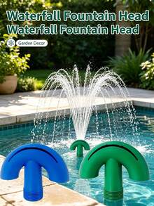 Pool Fountain Nozzle, Fan-Shaped Waterfall Spray Head, Plastic Water Feature Decorative Accessory, Suitable For Swimming Pool Decoration - Multicolor - View 2