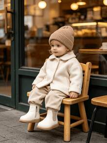 Unisex Toddler Side Zipper Chelsea Boots, Baby Soft Sole Anti-Slip Breathable Casual Ankle Boots (Size Based On Insole Length, Unit: Cm) - White - View 6