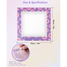 1/4/6/10pcs Reusable Diamond Painting Segmented Frame Film, 12/18/30pcs Non-Stick Release Paper, Suitable For Diamond Painting Enthusiasts, 10*10cm Diamond Painting Segmented Accessory Tool, Gradient Rainbow Color - A - View 6