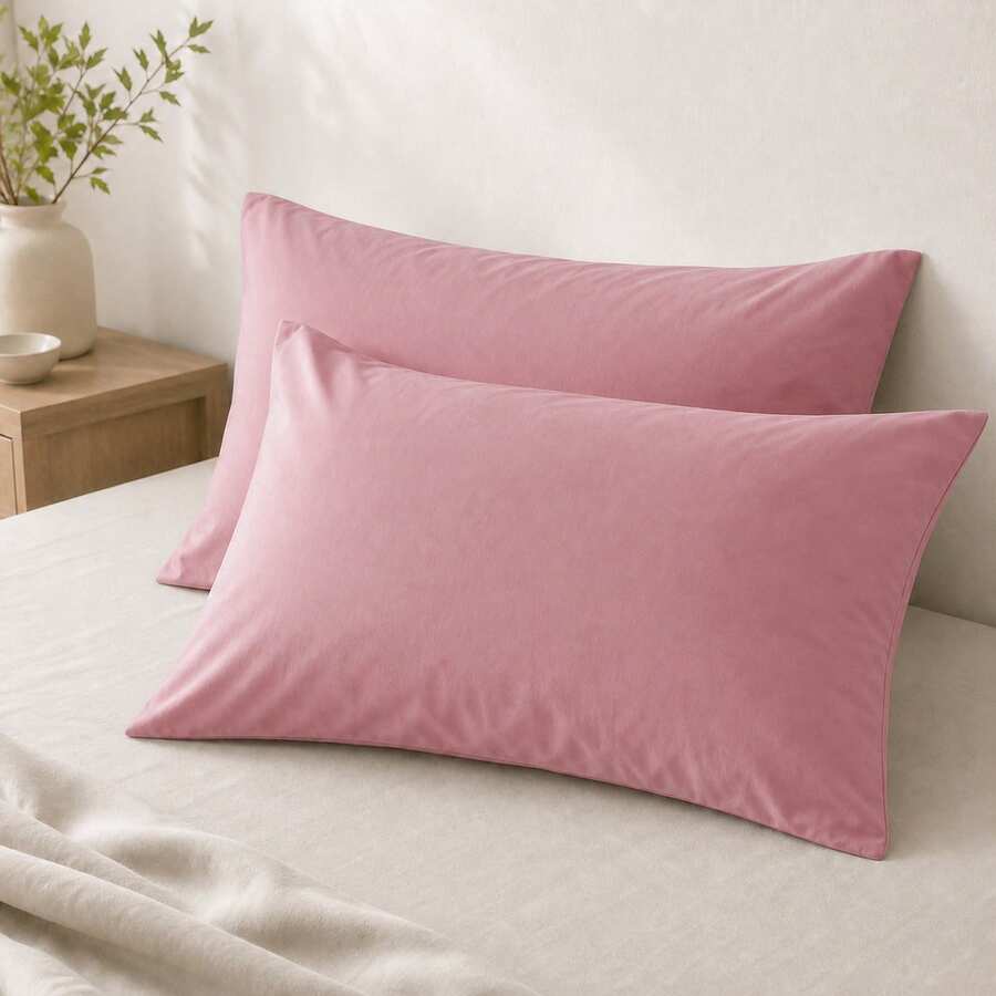 POLIGONO Pillowcases & Shams - Dusty Pink - View 1